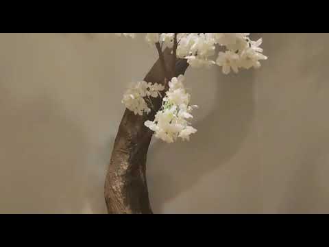 Artificial white blossom tree