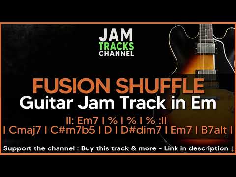 Fusion Shuffle Guitar Backing Track in Em