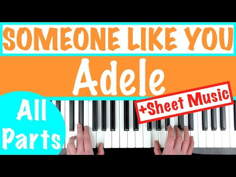 SOMEONE LIKE YOU - Adele Piano Tutorial [chords accompaniment]