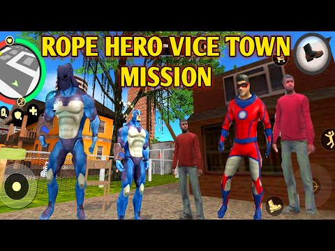 Rope hero vice town || military base right robot || #newgaming1