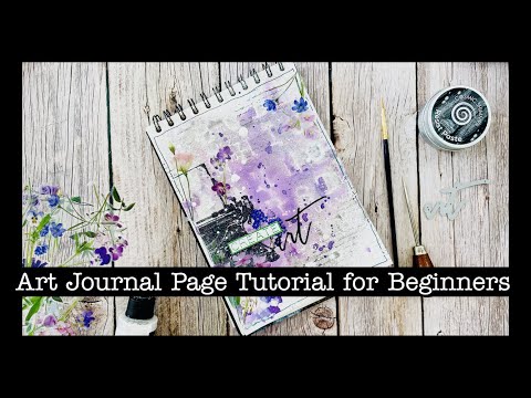 Art Journal Page Step-by-Step Tutorial for Beginners 🎨