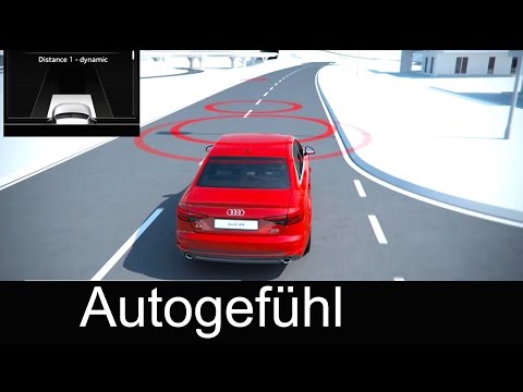 2016 new Audi A4 generation technology Predictive Effiecieny Assistant, Park & Traffic Assist Video