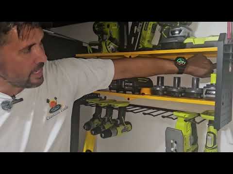 Review of Nacial Power Tool Organizer Wall Mount, 8 Drill Holder, Heavy Duty Metal Storage Shelf