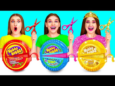 Rich vs Broke vs Giga Rich Food Challenge | Edible Battle by BaRaFun Challenge
