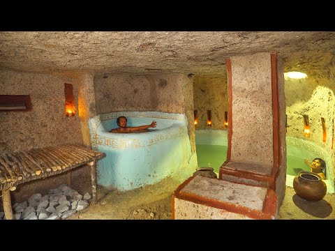 69Day Build Cave Platinum Underground House Bath Pool, Underground Swimming Pools
