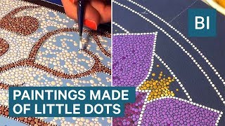 This Artist Spends Hundreds Of Hours Creating Paintings Made From Thousands Of Tiny Dots