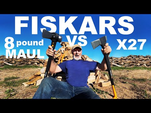 FISKARS X27 vs FISKARS 8 POUND SPLITTING MAUL!