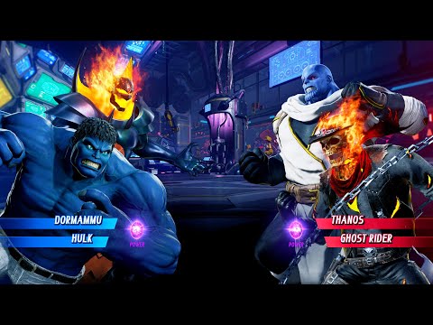 Dormammu & Blue Hulk vs Thanos & Ghost Rider (Very Hard) - Marvel vs Capcom | 4K UHD Gameplay