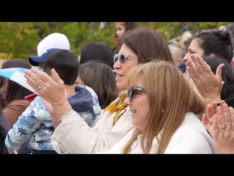 Llaryora participó del desfile cívico militar por el 166°  aniversario del Villa del Totoral. 