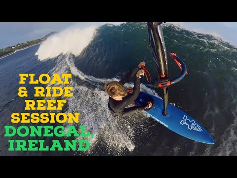 Wave riding in Donegal, Ireland.