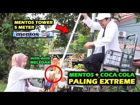 LEDAKIN COCA COLA PAKAI MENTOS TOWER 5 METER!