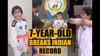 Master Rashid Naseem's 7-year-old daughter also broke India's record