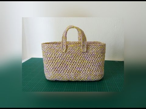 How to crochet a plastic yarn bag