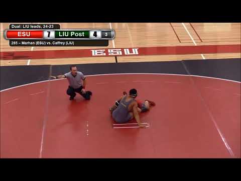 ESU Wrestling vs. LIU Post Highlights - 2/13/18