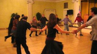 Circle mixer at the 2013 Portland Old Time Music Gathering Saturday night square dance