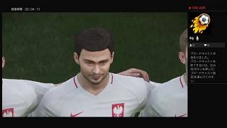 「日本vsポーランド」ロシアワールドカップ グループH 第３戦
