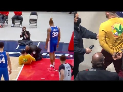 Fan Ran Onto The Court During Wizards VS. Sixers Game, Taken Out By Security