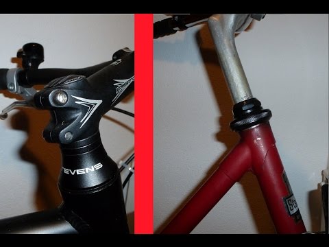 Vergleich klassischer Steuersatz und Aheadsteuersatz (difference quill versus threadless stem)