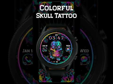 Colorful Skull_Watchface Video