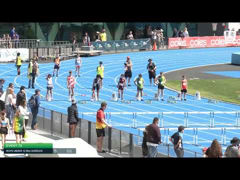 Boys Under 12 80m Hurdles H1 - 2020 State Combined Events Championships // LAVicTV