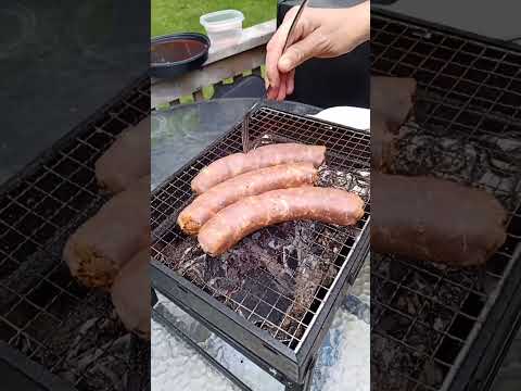 cooking zesty Italian sausages on barbecue #food #foodie #foodlover