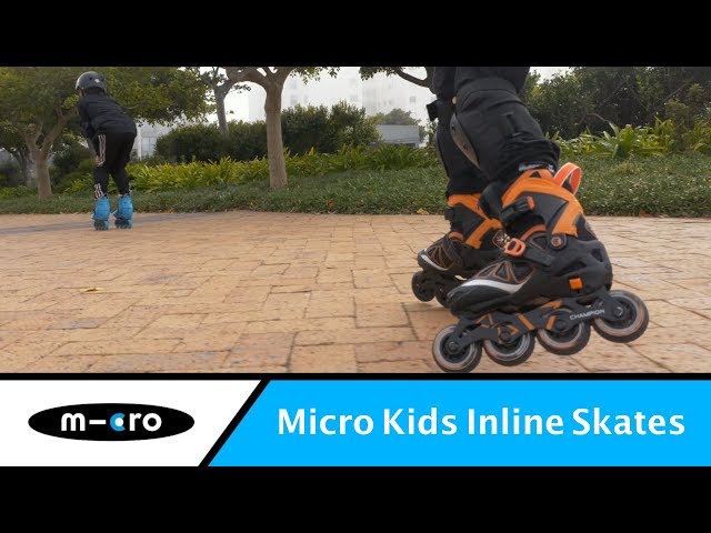 Видео о Роликовые коньки детские Micro Champion (Orange/Black)