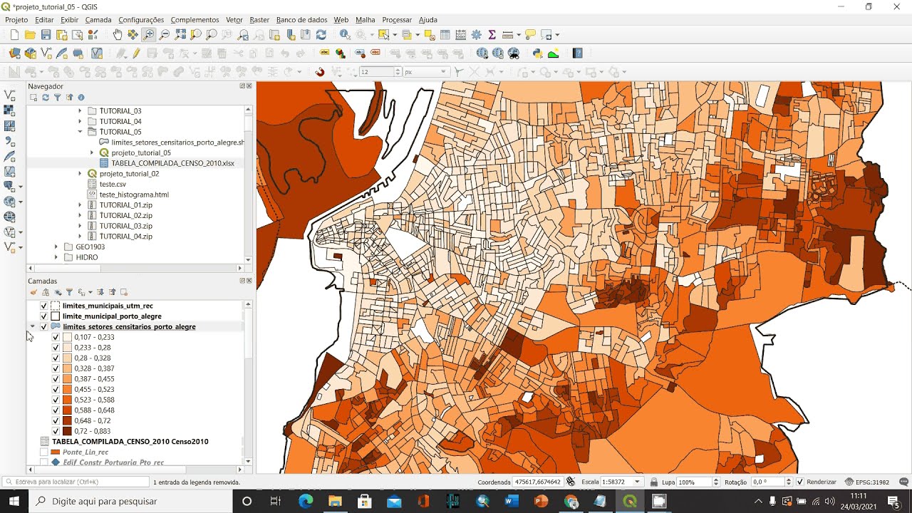 Vídeo Tutorial 07 - Mapeando características demográficas e socioeconômicas por setores censitários