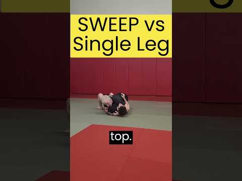 🧹SWEEP vs Single Leg Takedown #bjj #jiujitsu #grappling