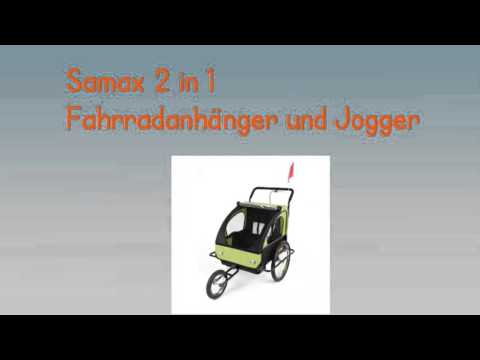 Samax 2in1 Fahrradanhänger und Jogger für 1-2Kinder
