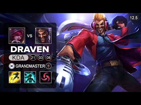Draven ADC vs Xayah - KR Grandmaster - Season 12 Patch 12.5
