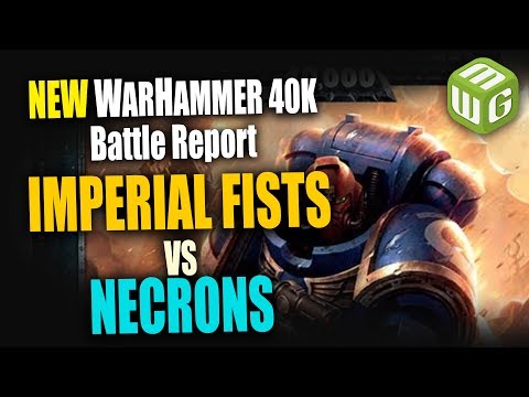 NEW Space Marines (Imperial Fists) vs Necrons Warhammer 40k 8th Edition Battle Report