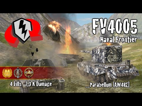 WoT Blitz FV4005 - 4 Kills 7,3k Damage Replay - wotblitzreplays.com