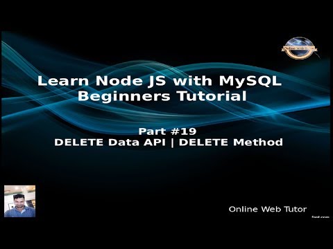 Learn Node JS with MySQL APIs Development Beginners Tutorial | Delete Data API DELETE Method