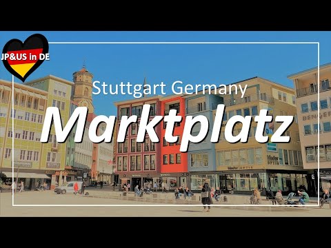 【Stuttgartドイツ】Spaziergang über den Marktplatz in Stuttgart / Einkaufen auf dem Wochenmarkt