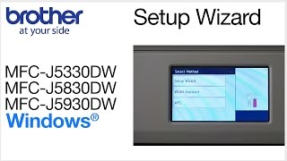 Connecting MFCJ5830DW to wireless computer with setup wizard - Windows®