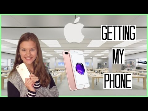 GETTING MY NEW PHONE! Rose Gold, 128 gb iPhone 7 Plus! Video
