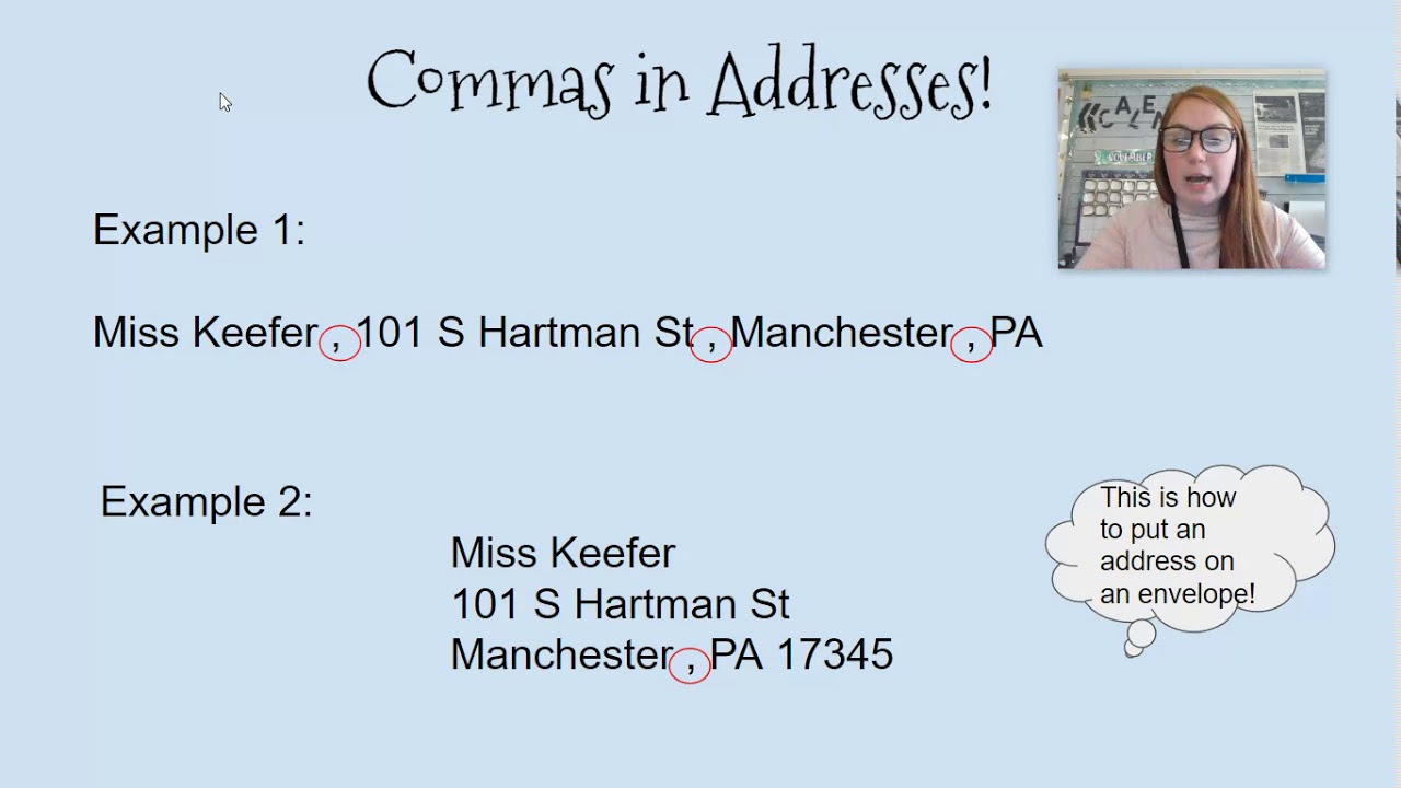 Commas In Addresses