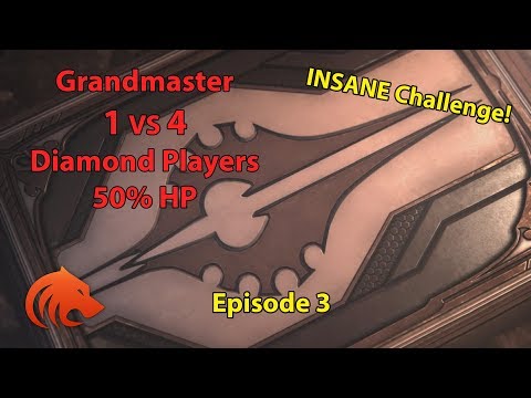 StarCraft 2: Grandmaster 1 vs 4 Diamond Players 50% HP! - INSANE Challenge - Episode 3