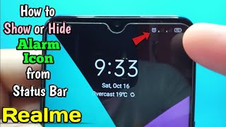 How to Show or Hide Alarm Icon from Status Bar in Realme 5