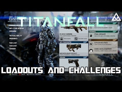 Titanfall Xbox One Multiplayer Gameplay - All LOADOUT, CUSTOMIZATION, GUNS, CHALLENGES, and STATS