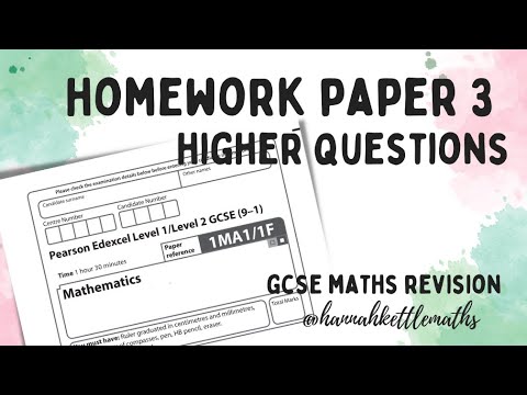 Half Past Paper - Week 3 - Higher Edexcel GCSE Maths - Maths Revision