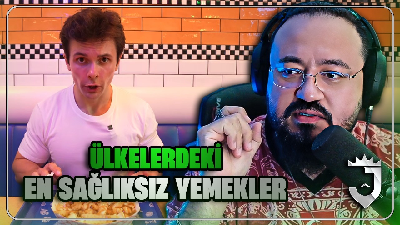 Jahrein Ülkelerin En Sağlıksız Yemeklerini Deniyorum Videosunu İzliyor!