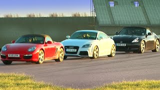 Audi TT RS vs Porsche Boxter S vs Nissan 370Z #TBT - Fifth Gear