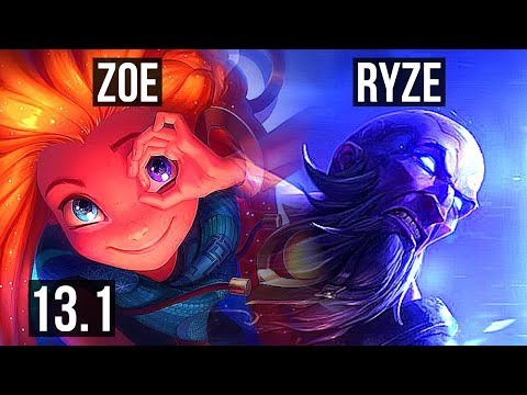 ZOE vs RYZE (MID) | Rank 4 Zoe, 17/2/11, Legendary | EUW Grandmaster | 13.1