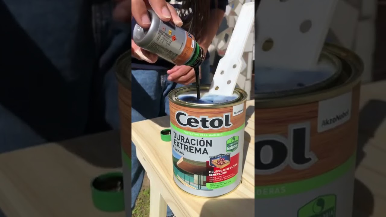 Mesa de pino en exterior. ¿Cómo protegerla y darle color en 24 horas @byjohisss