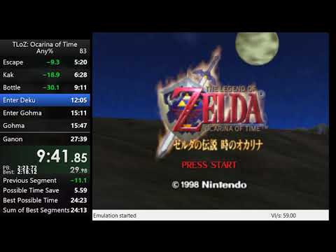 The Legend of Zelda: Ocarina of Time any% Speedrun in 24:55