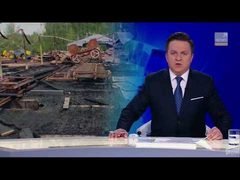 Pożar tartaku w Chotowej - POLSAT