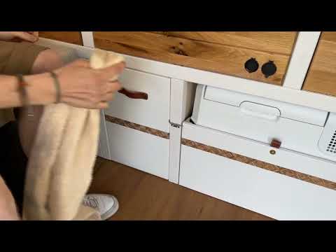 VW T6 abwischbarer Möbellack Campervan weißer Volholzausbau - FahrendesZuhause