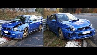 preview picture of video 'Heavy Subaru Impreza WRX STi Prodrive Crash / Unfall @ Wippermann Nürburgring Nordschleife 26.10.13'