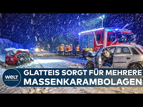 GLÄTTEWARNUNG IN DEUTSCHLAND: Mehrere Massenkarambolagen! Wetterdienst mahnt zur Vorsicht im Verkehr